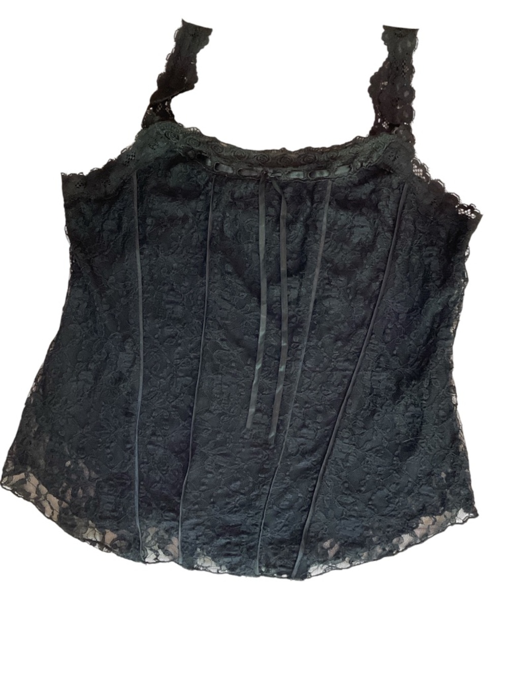 Studio 1940 Black Lace Top - Juniors Large - Picture 3 of 11
